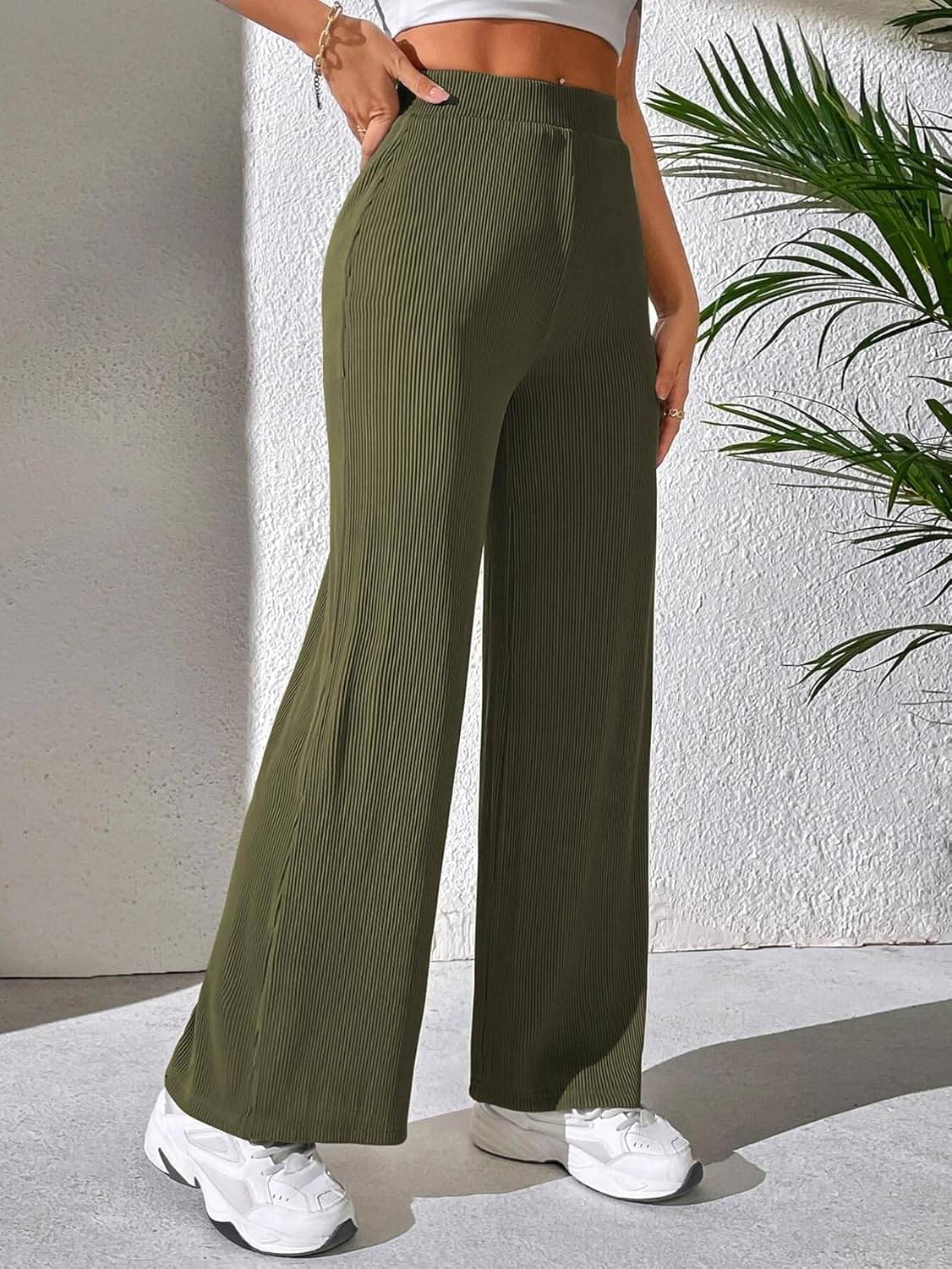     			Qyaas Pack of 1 Lycra Straight Women's Formal Pants ( Olive )