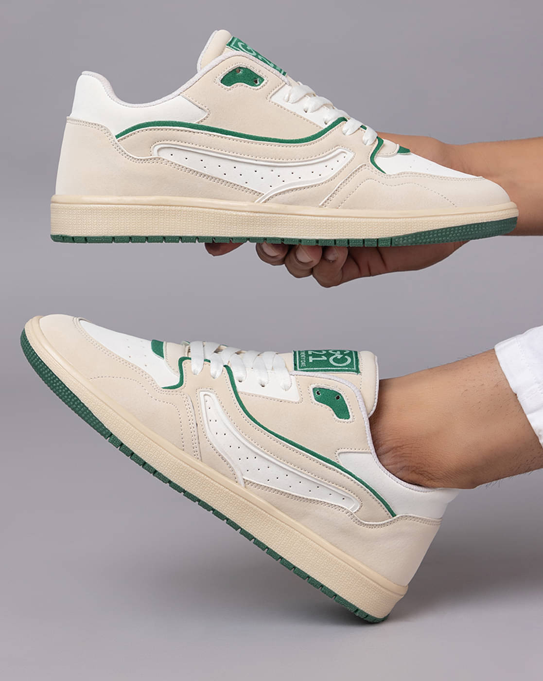     			RUN SEVEN ( by GO21 ) Comfort|Summer|Trendy|Walking Beige Men's Sneakers