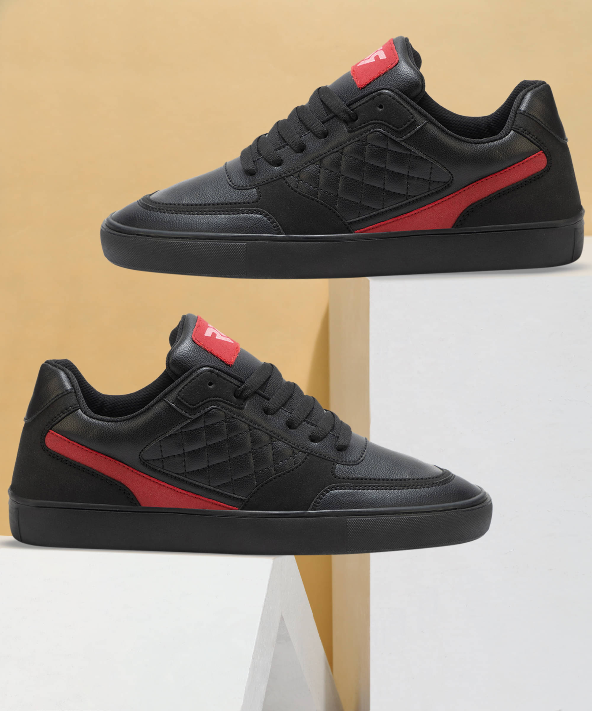     			RUN SEVEN ( by GO21 ) Summer Trendy Stylish Training Black Men's Sneakers