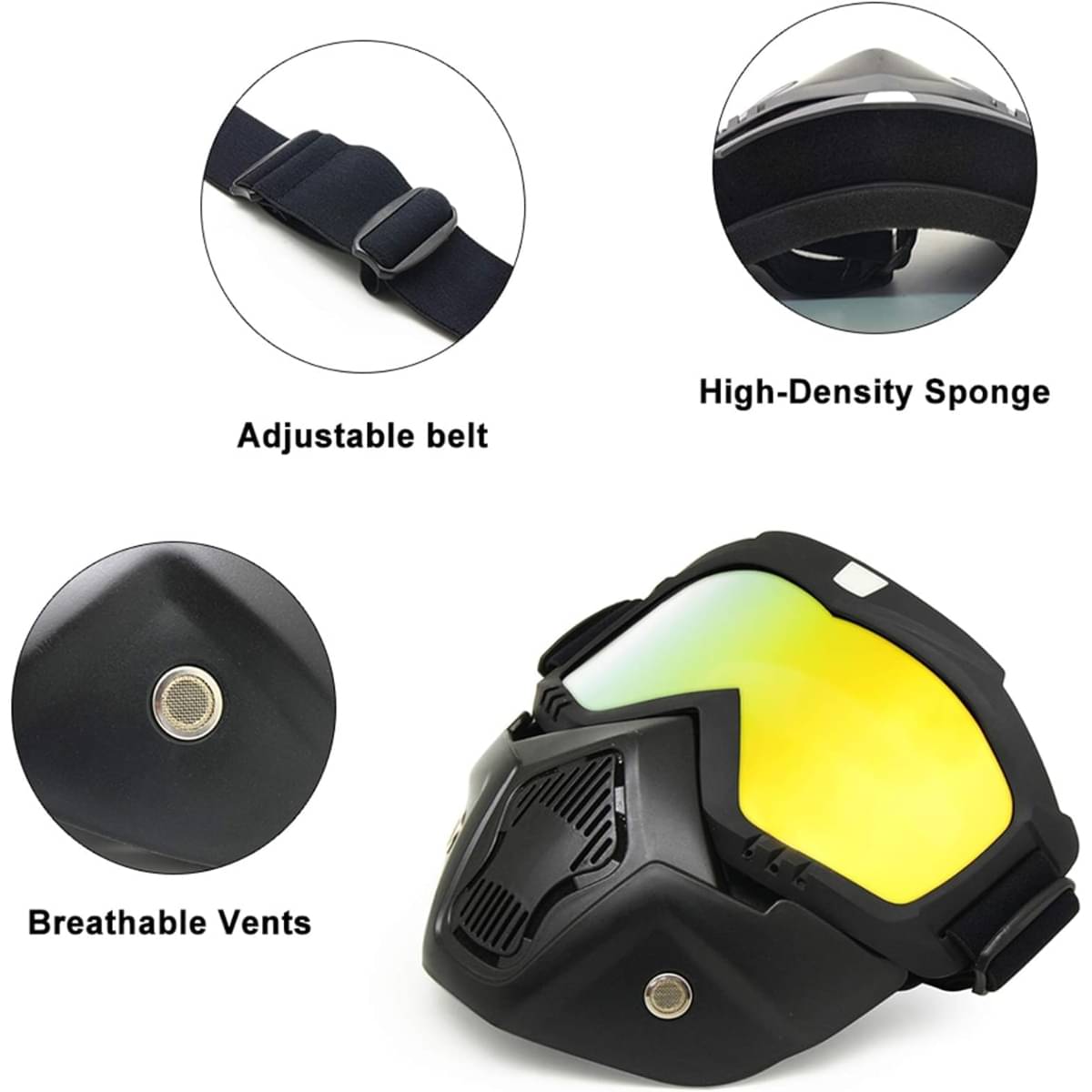 Radhe Creation Dust Protected Multicolour Riding Goggles ( Pack of 1 ) Radhe Creation Dust Protected Multicolour Riding Goggles ( Pack of 1 )
