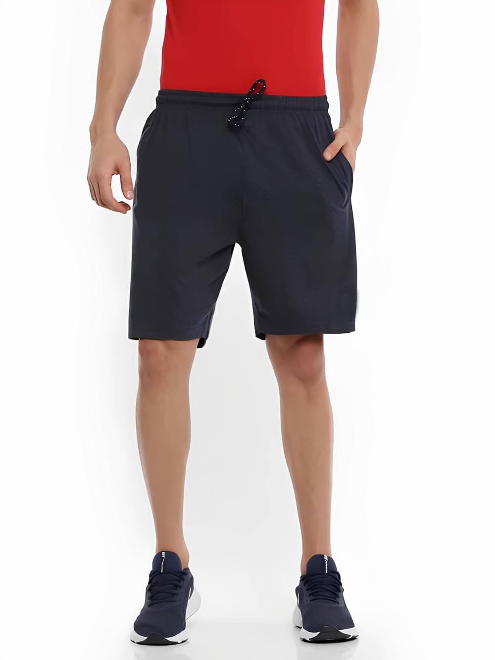 Reoutlook Navy Blue Cotton Men's Shorts ( Pack of 1 ) Reoutlook Navy Blue Cotton Men's Shorts ( Pack of 1 )