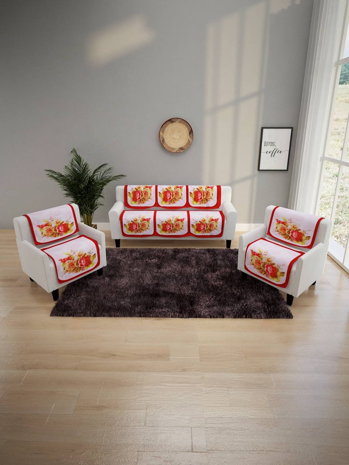     			Romee 5 Seater Polyester Sofa Cover ( Pack of 1 )