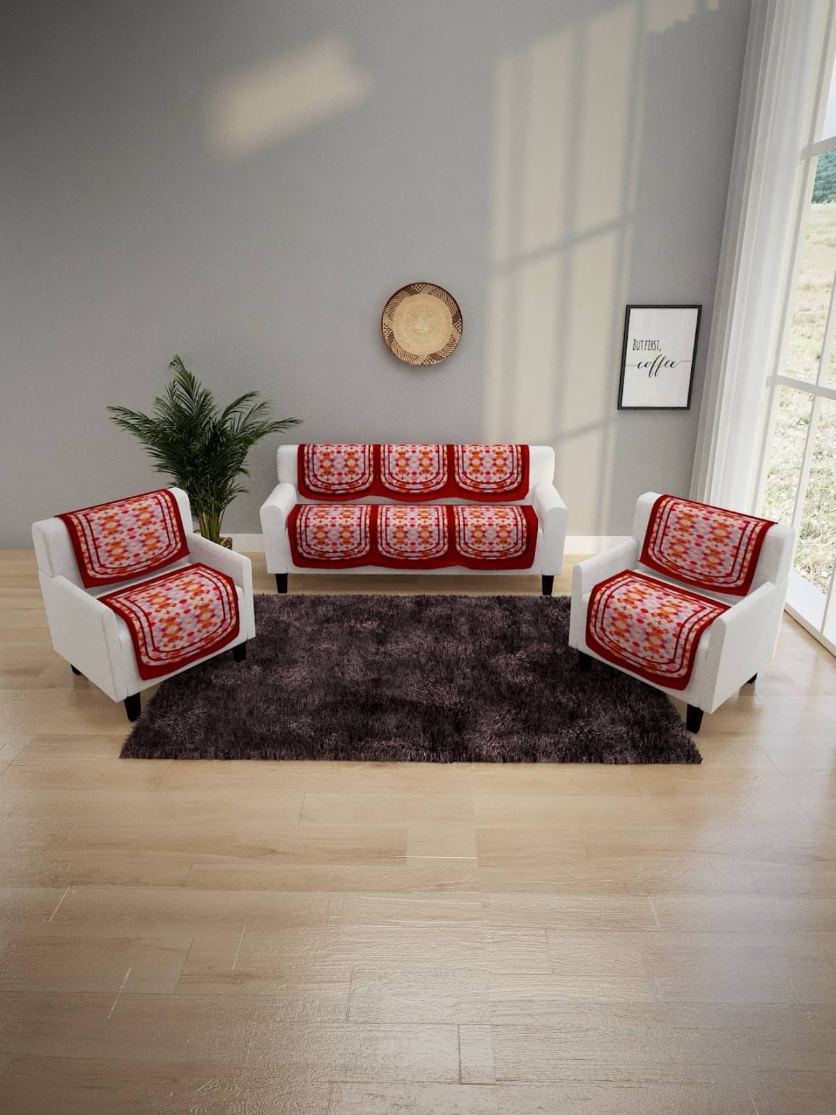     			Romee 5 Seater Polyester Sofa Cover ( Pack of 1 )