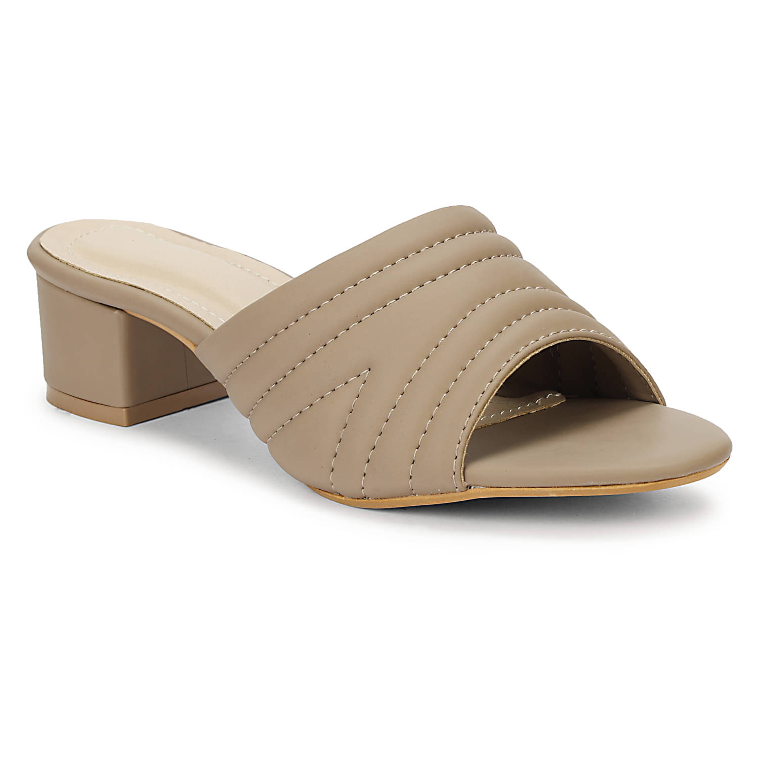     			Saheb Camel Women's Slip On Heels