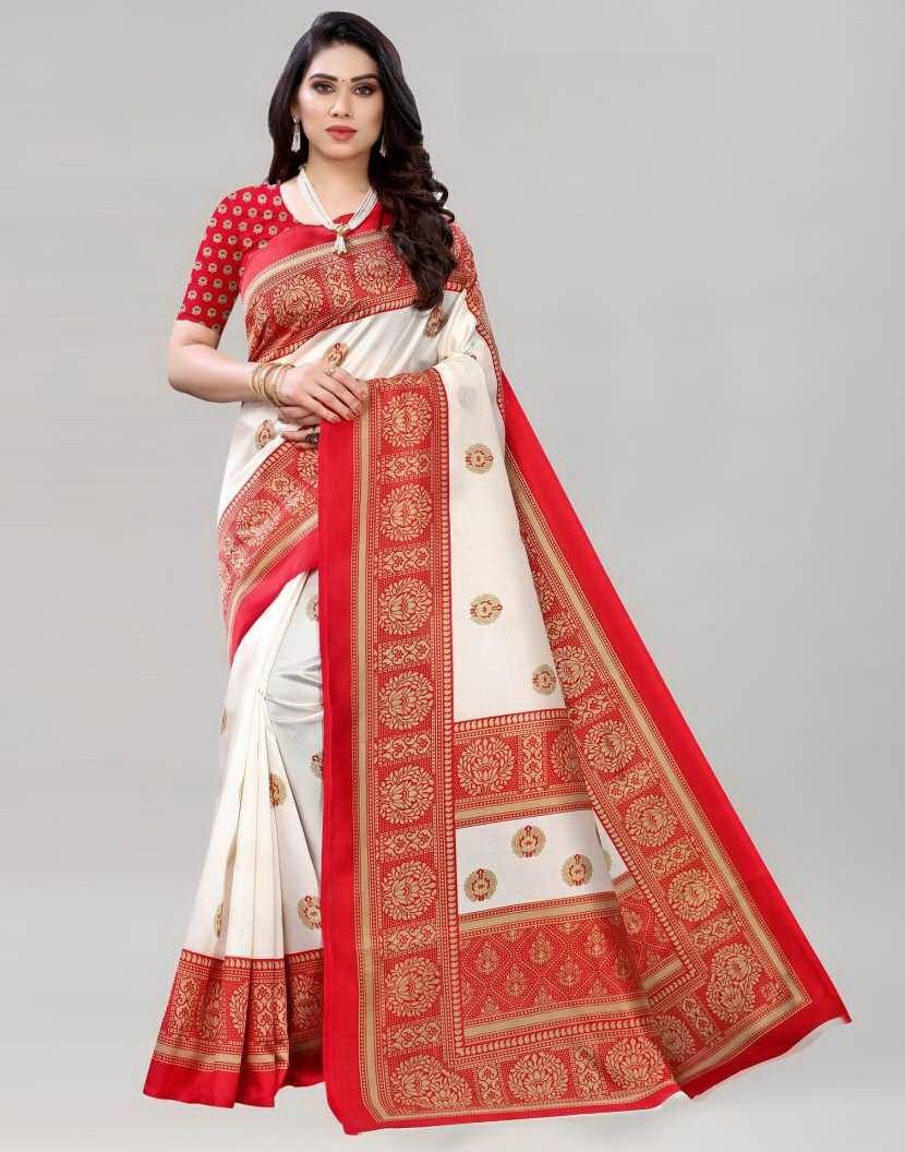     			Suali Cotton Silk Solid Saree With Unstitched Blouse Piece ( Maroon )