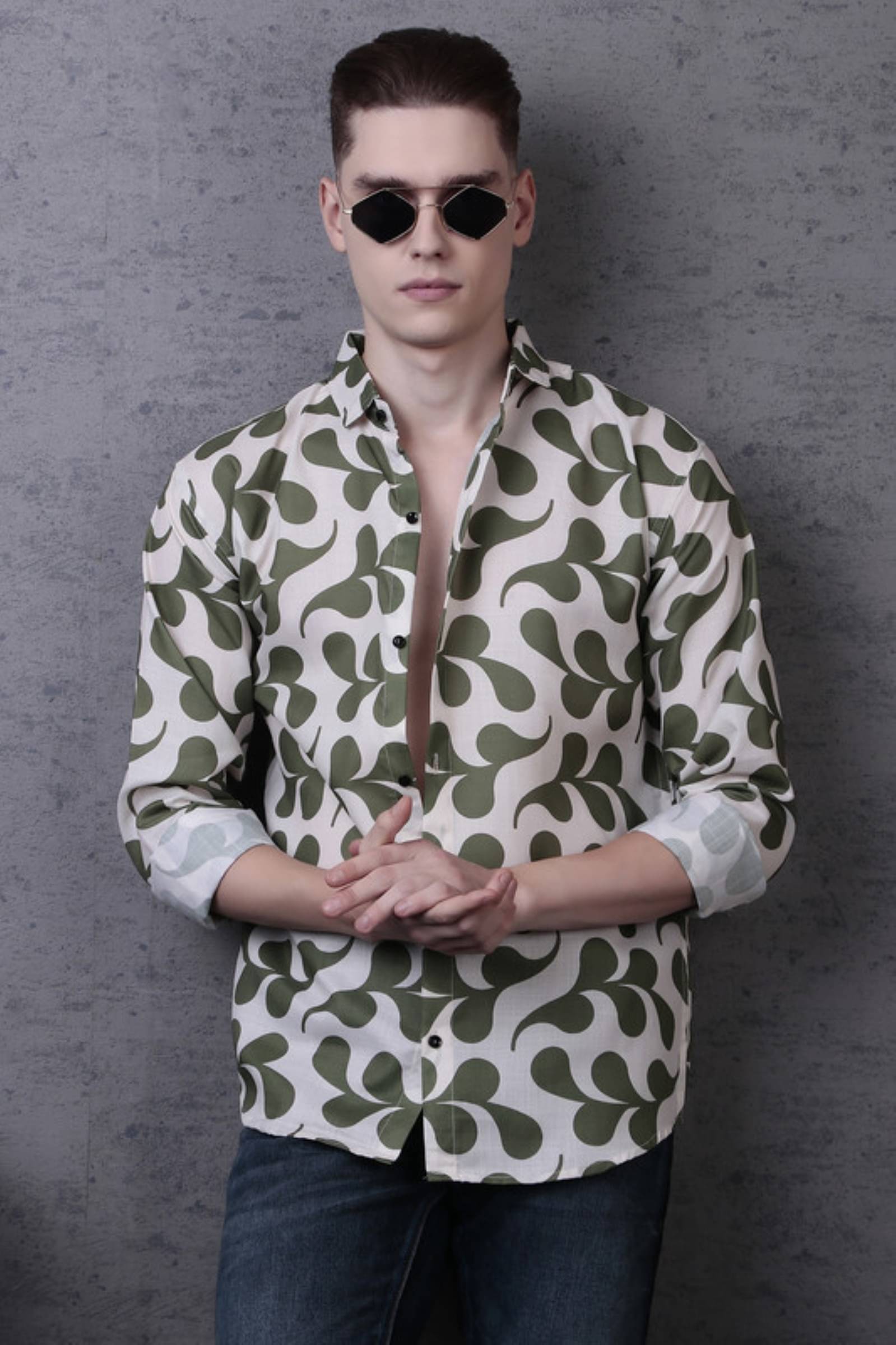     			Tater Garments Polyester Regular Fit Printed Full Sleeves Men's Casual Shirt - White ( Pack of 1 )