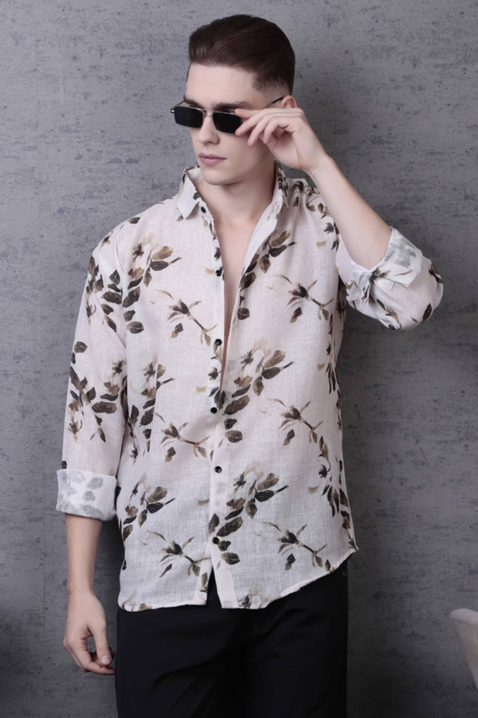     			Tater Garments Polyester Regular Fit Printed Full Sleeves Men's Casual Shirt - White ( Pack of 1 )
