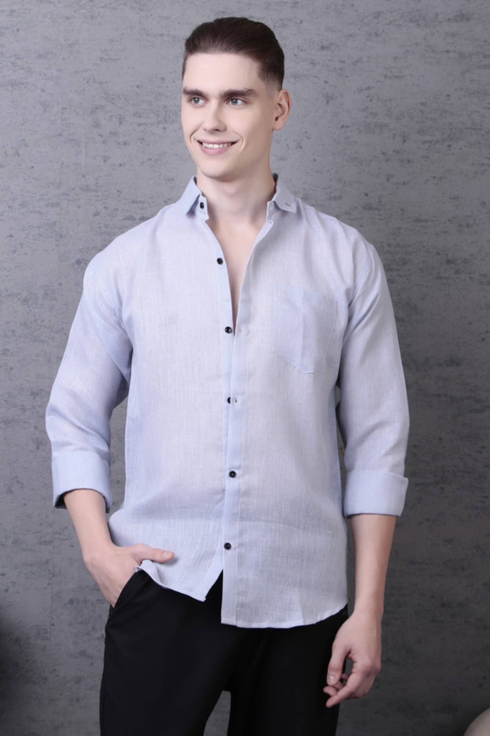     			Tater Garments Polyester Regular Fit Solids Full Sleeves Men's Casual Shirt - Blue ( Pack of 1 )