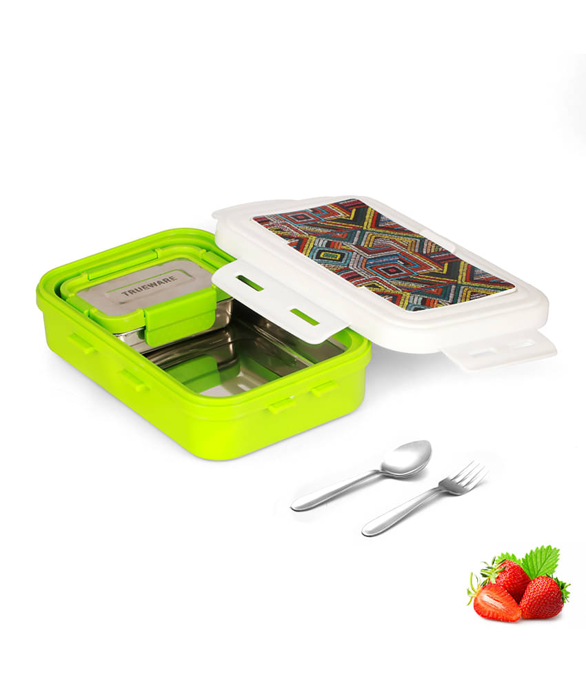     			Trueware POKO Sr 1050 ML Inner Steel Plastic Insulated Lunch Box 2 - Container ( Pack of 1 )