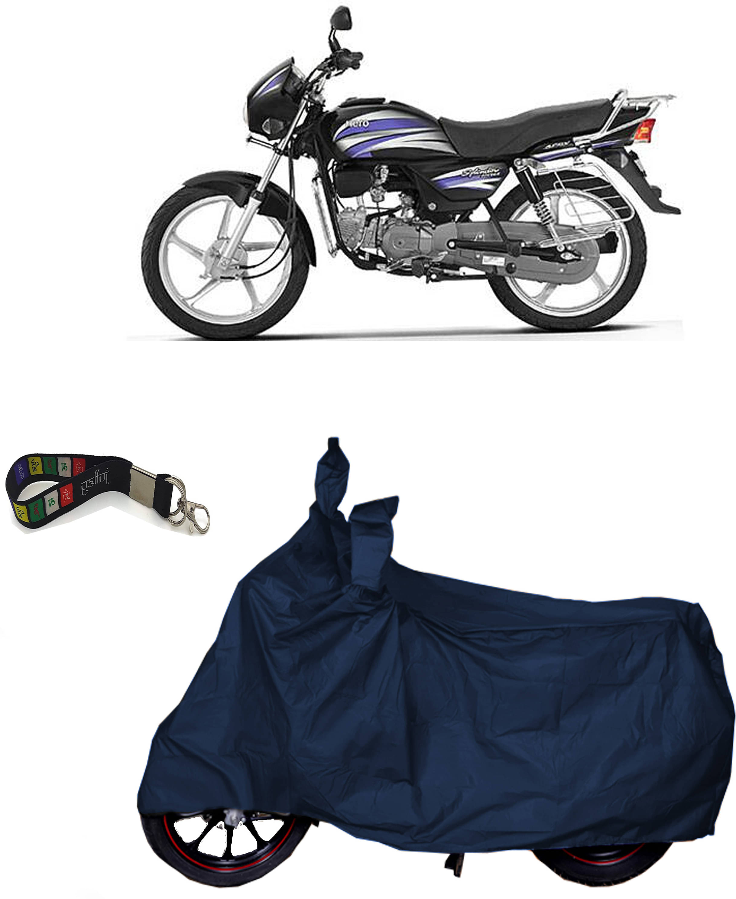     			UKIGAL Bike Body Cover for Hero ( Pack of 1 ) , Blue