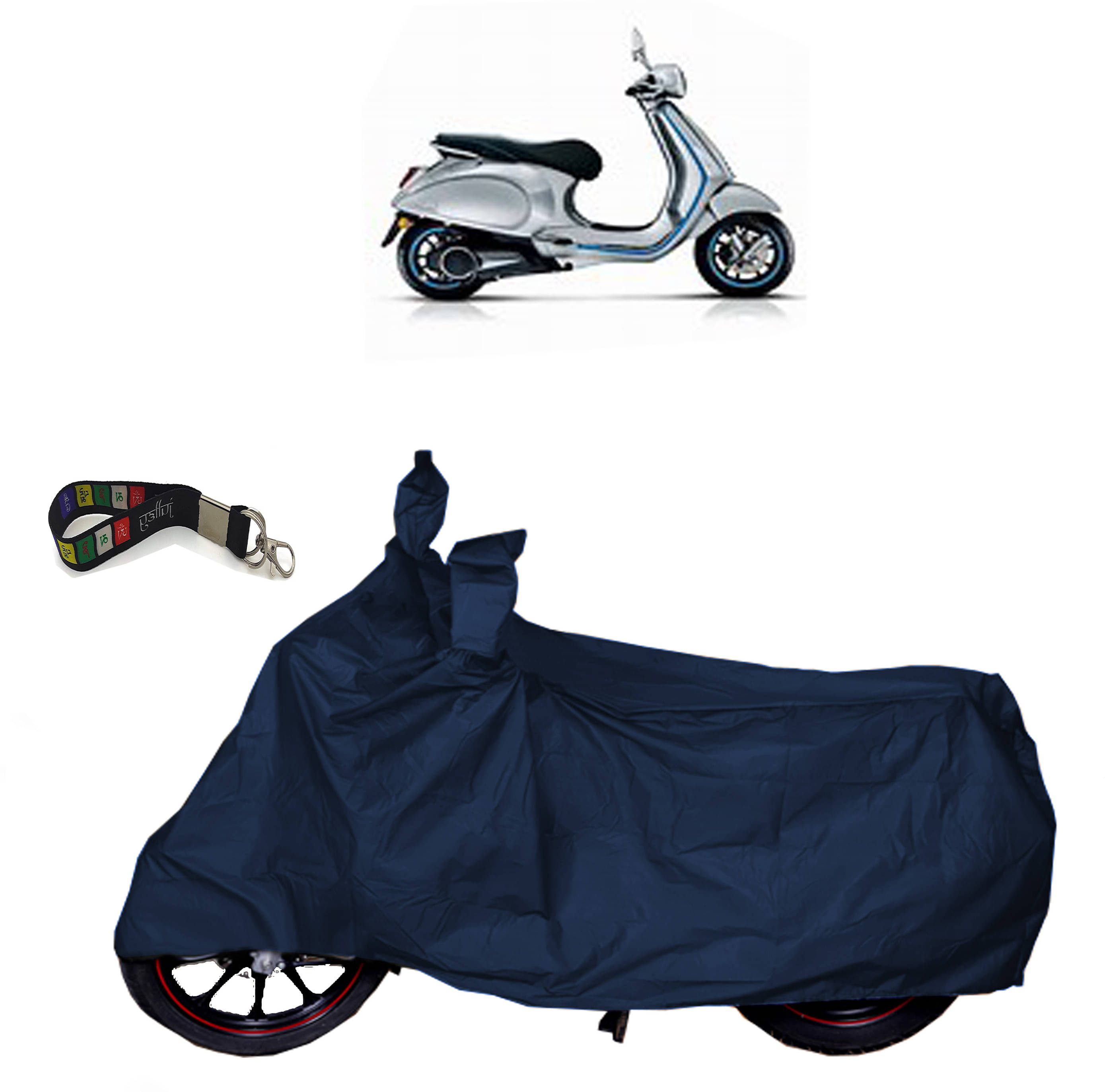 UKIGAL Bike Body Cover for Vespa ( Pack of 1 ) , Blue     			UKIGAL Bike Body Cover for Vespa ( Pack of 1 ) , Blue