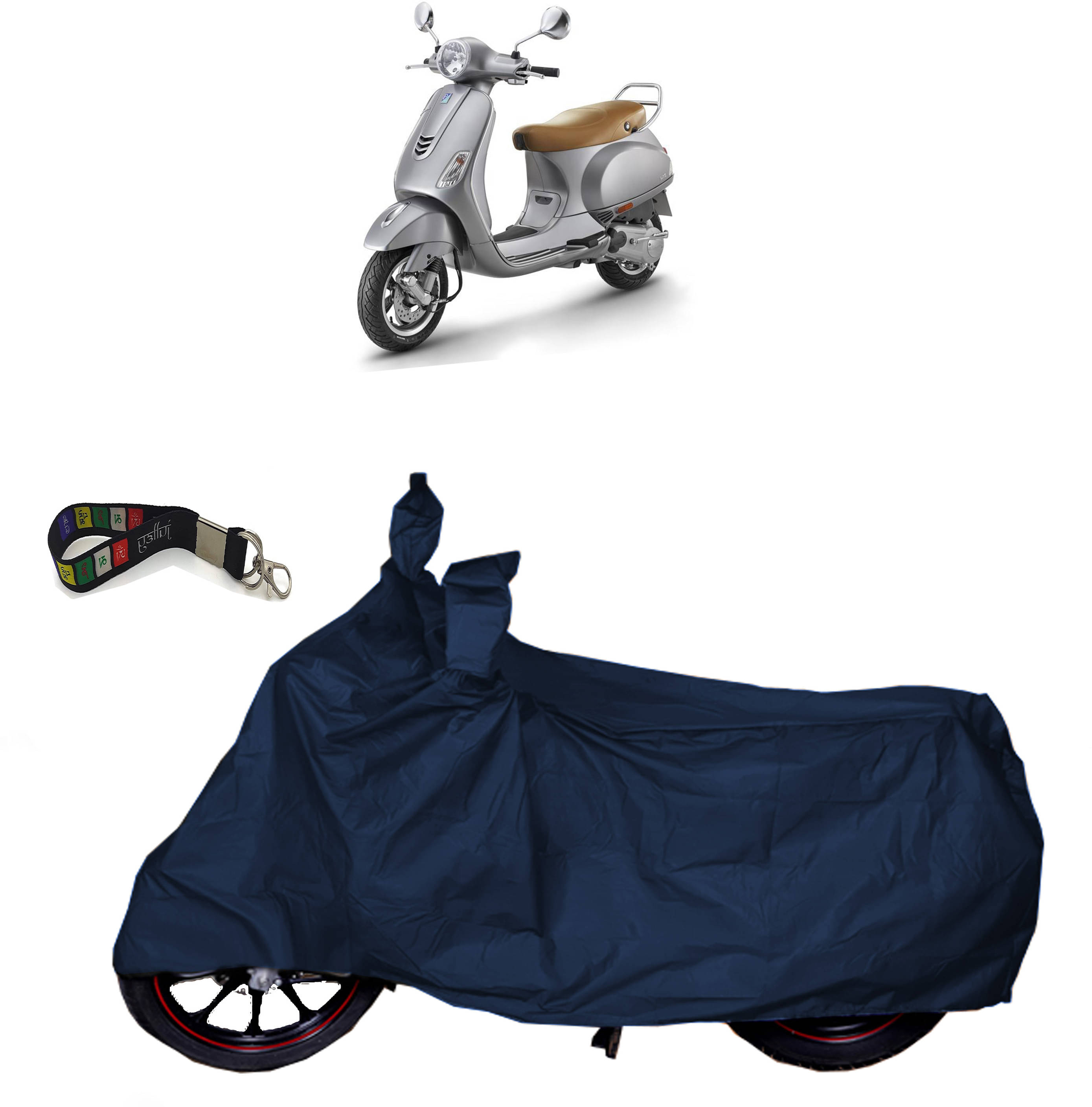 UKIGAL Bike Body Cover for Vespa ( Pack of 1 ) , Blue     			UKIGAL Bike Body Cover for Vespa ( Pack of 1 ) , Blue