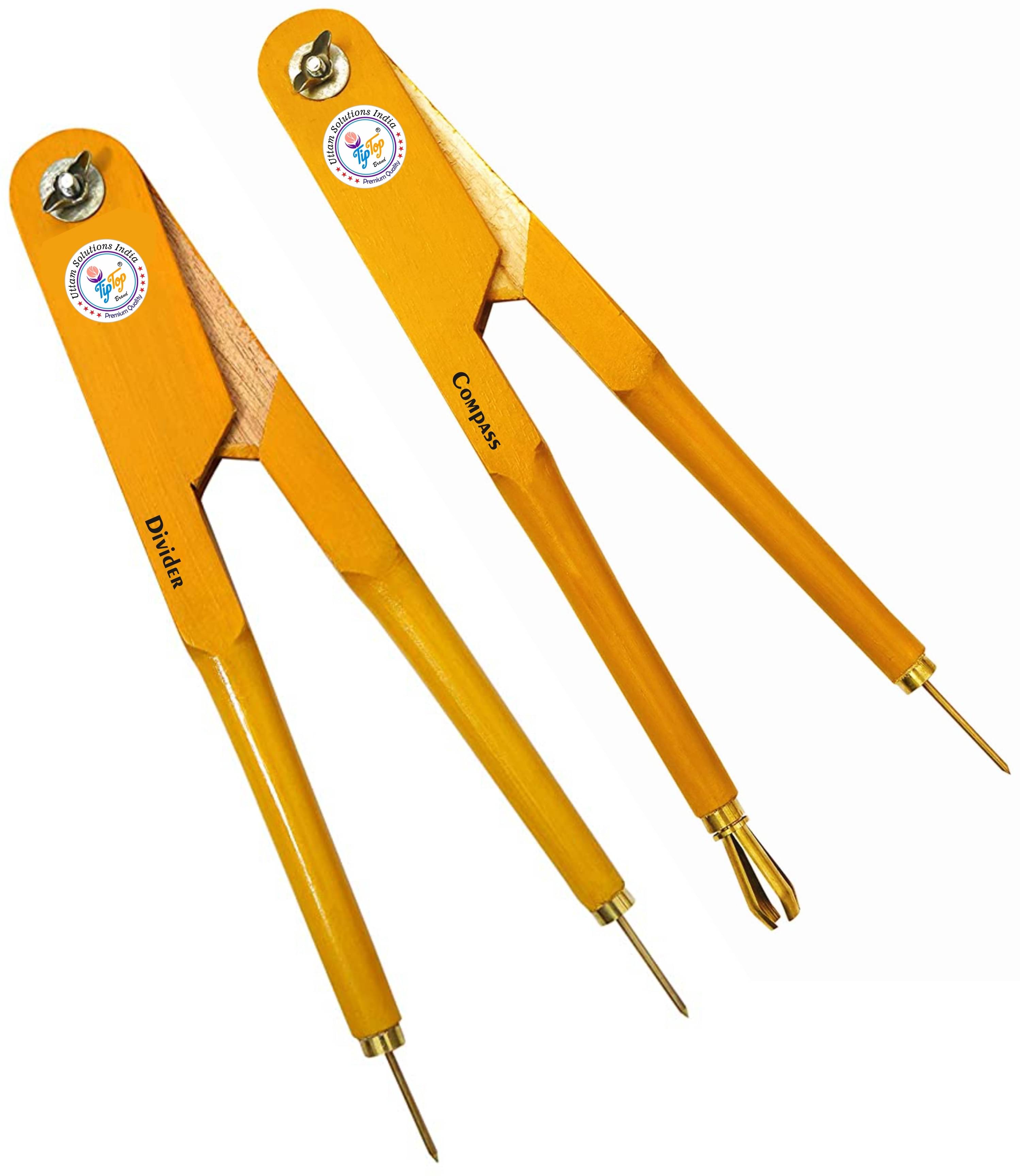     			Uttam Wooden COMPASS With DIVIDER set Drafting Compass Set (Number of 2)