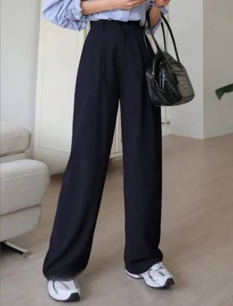     			WOOMNY Pack of 1 Lycra Loose Women's Casual Pants ( Navy )