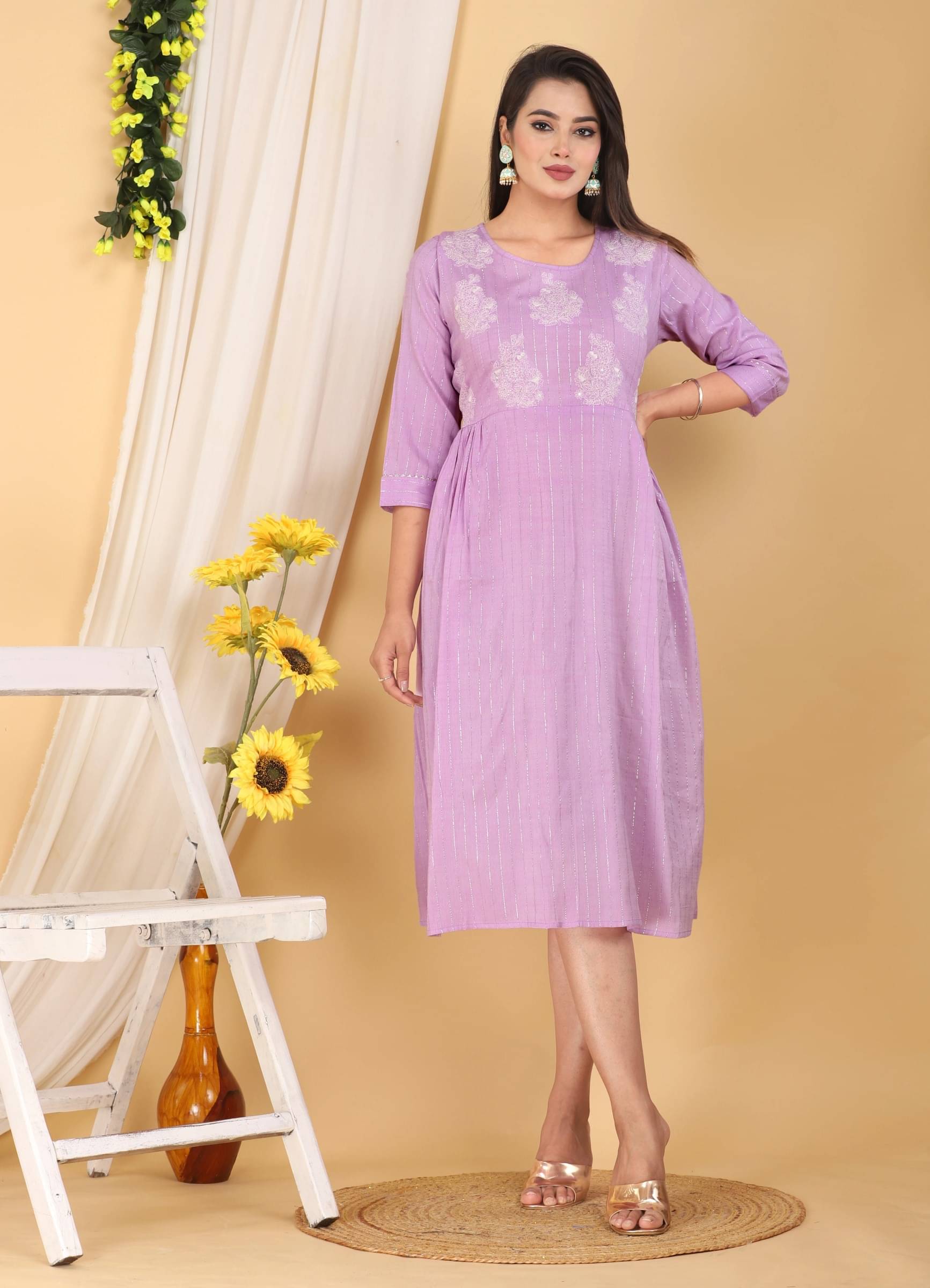 jain creation Women's Cotton Solid Straight Kurti - ( Purple ) jain creation Women's Cotton Solid Straight Kurti - ( Purple )
