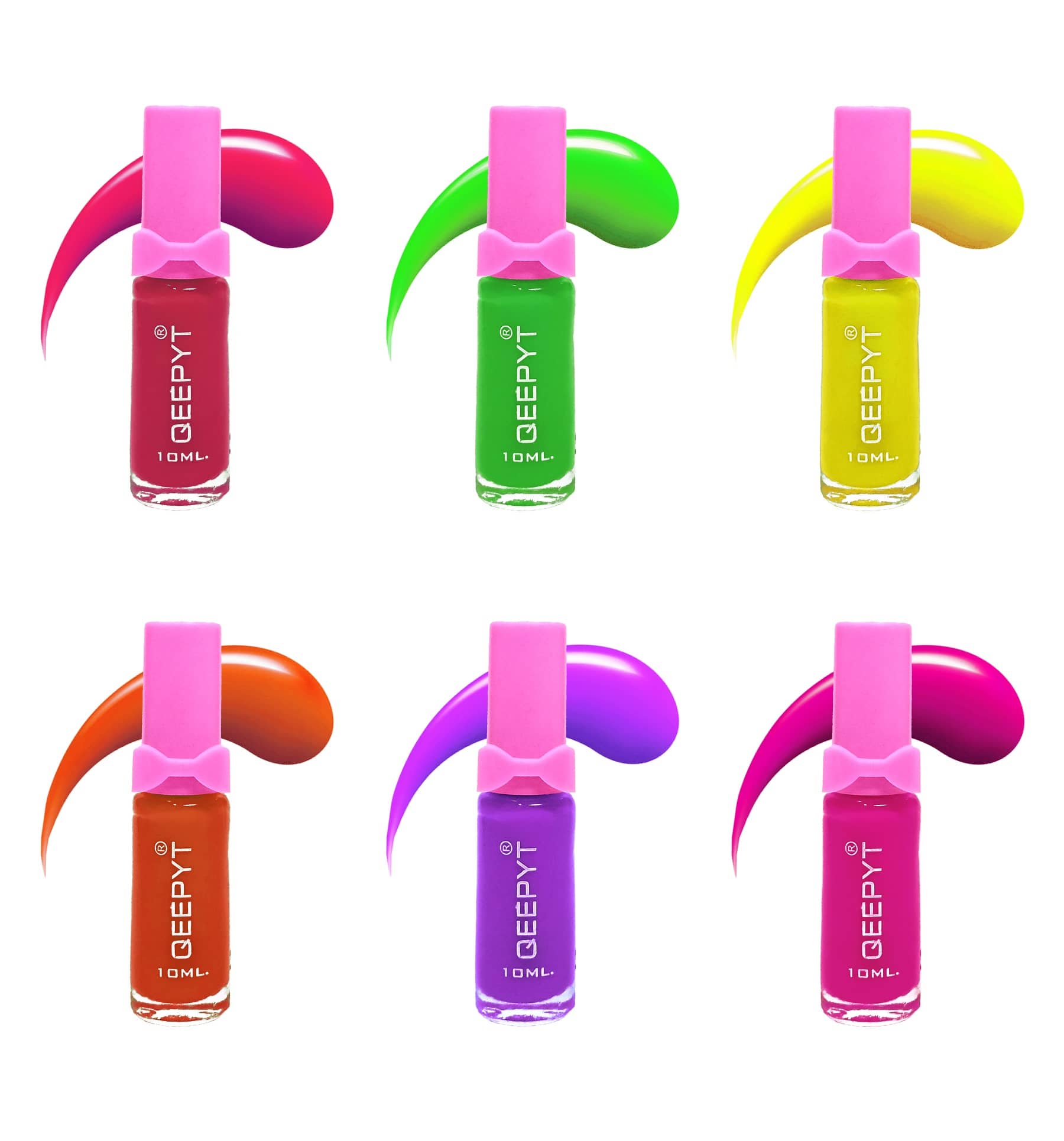 qeepyt Multi Radiant Nail Polish 60 ( Pack of 6 )
