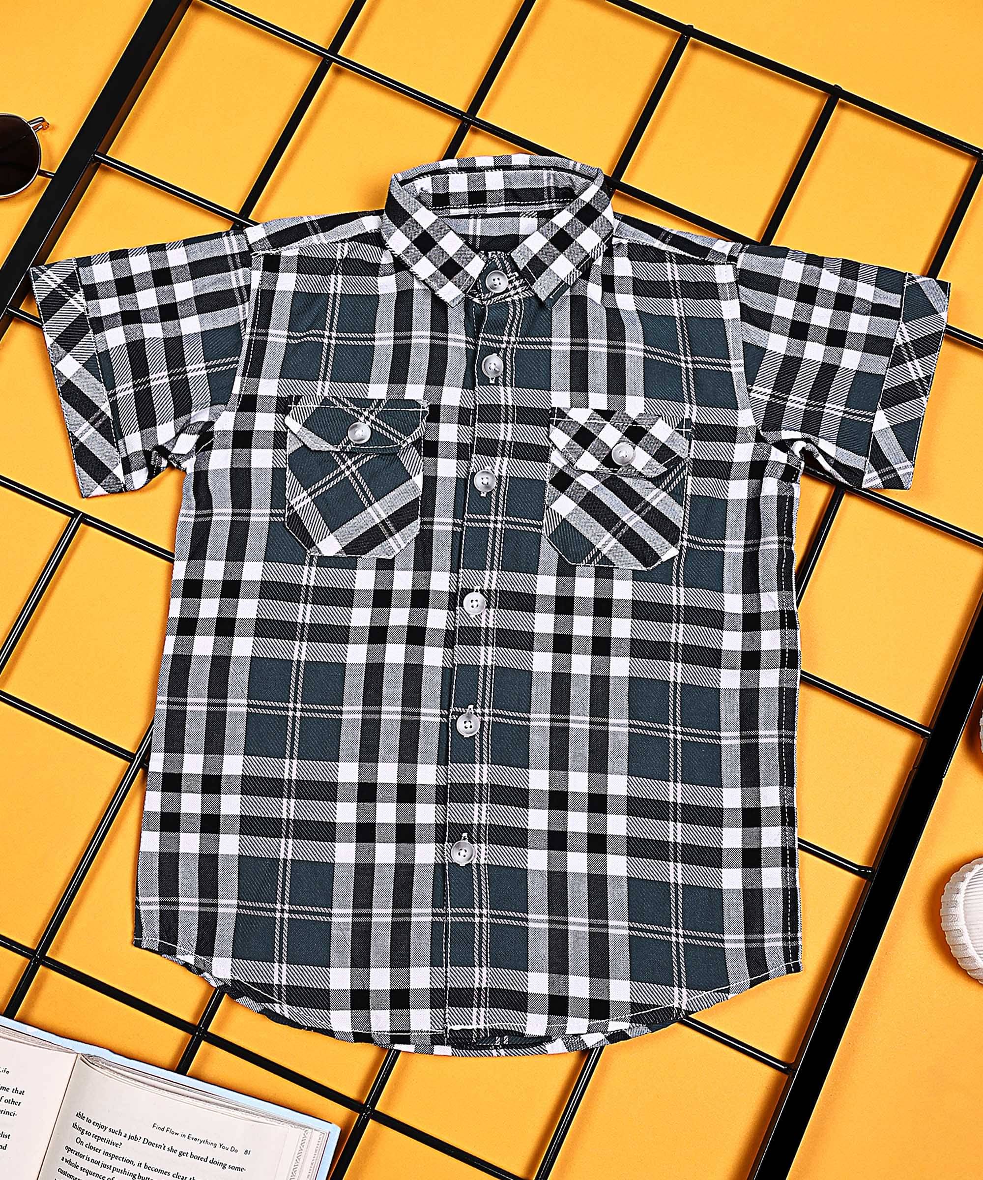 ALY JOHN Pack of 1 Boys 100% Cotton Half Sleeves Shirt ( Multicolor 7 ) ALY JOHN Pack of 1 Boys 100% Cotton Half Sleeves Shirt ( Multicolor 7 )