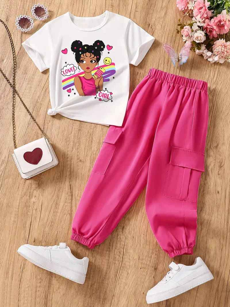 AVOVU Pack of 1 Girls Cotton Blend T-shirt & Pants ( Brown ) AVOVU Pack of 1 Girls Cotton Blend T-shirt & Pants ( Brown )