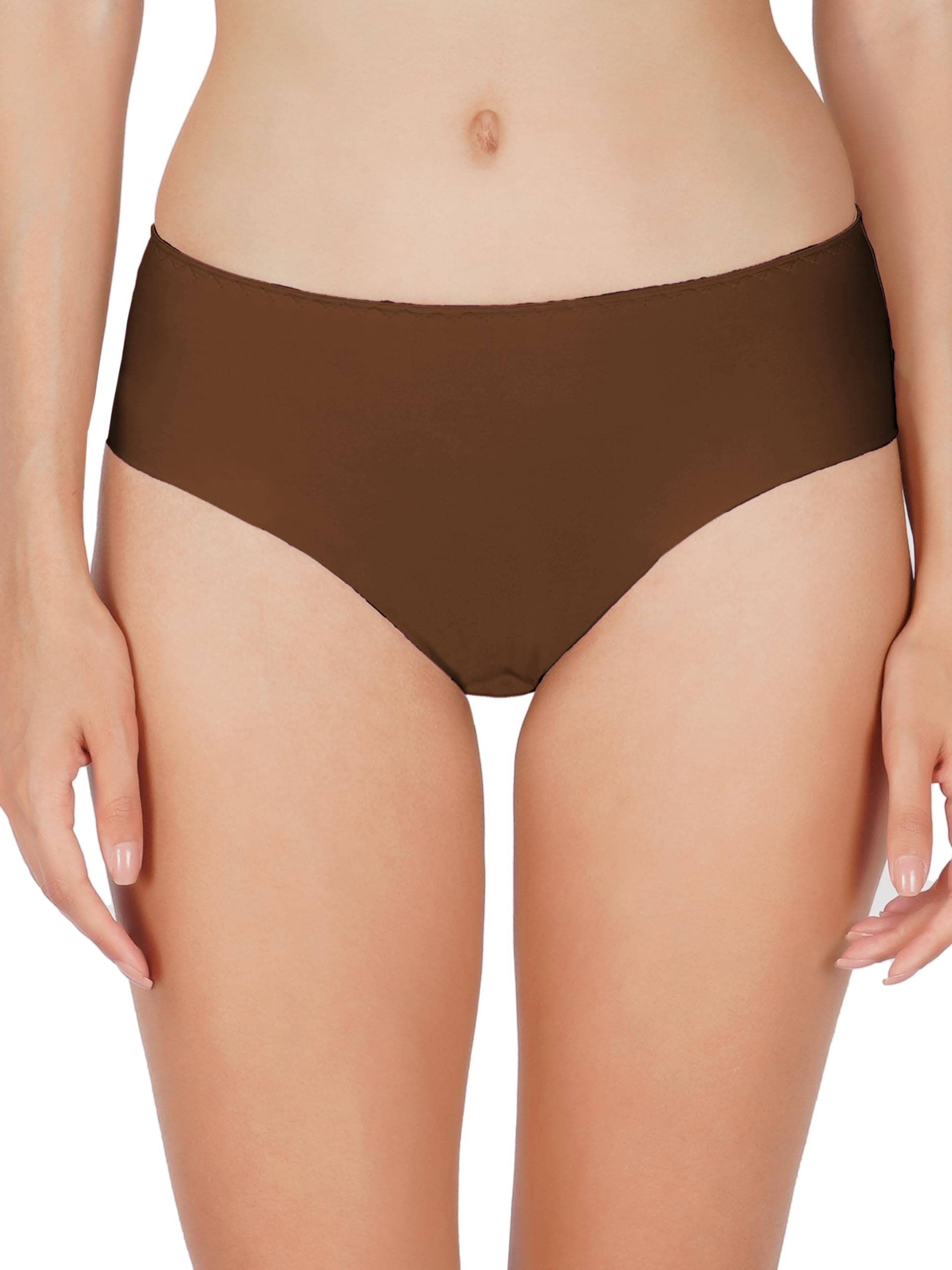     			Arc de Shapes Pack of 1 Nylon Hipster For Women ( Brown )