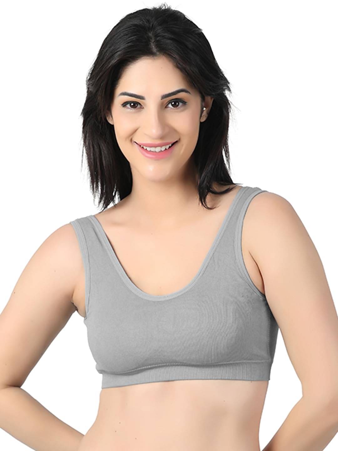 Arc de Shapes Pack of 1 Cotton Blend Lightly Padded Racerback bra For Women ( Dark Grey ) Arc de Shapes Pack of 1 Cotton Blend Lightly Padded Racerback bra For Women ( Dark Grey )