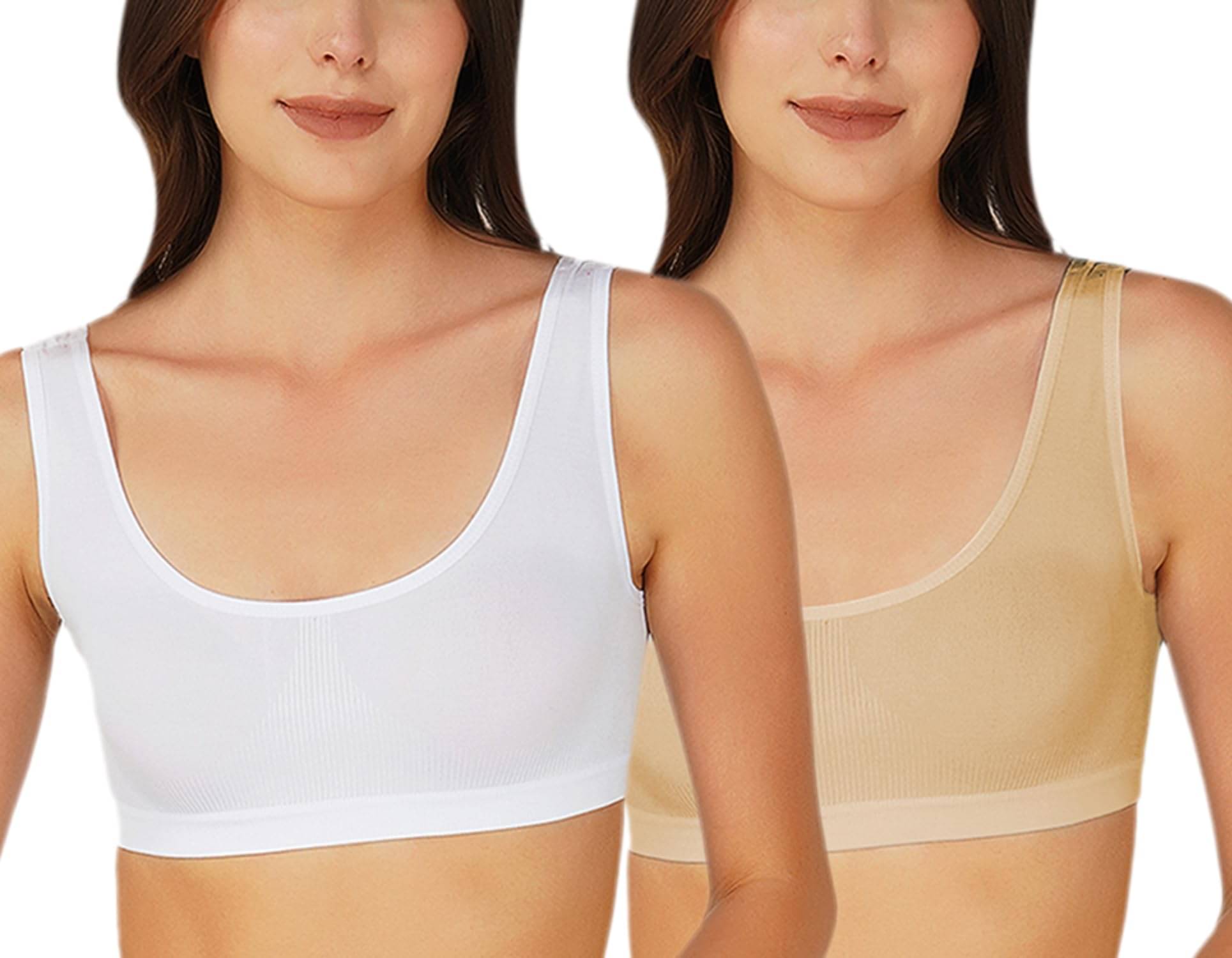     			Arc de Shapes Pack of 1 Nylon Non Padded Teenage Bra For Women ( Multicolor4 )