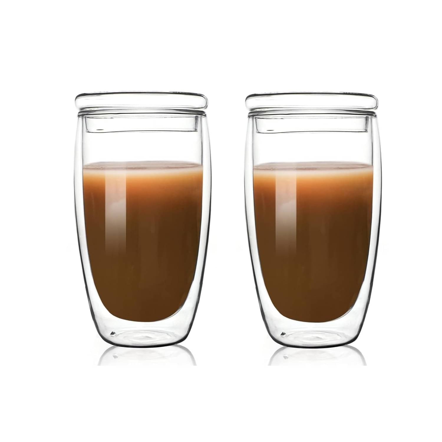     			Baskety Double Walled Glass Coffee Mug 350 mL ( Pack of 2 )