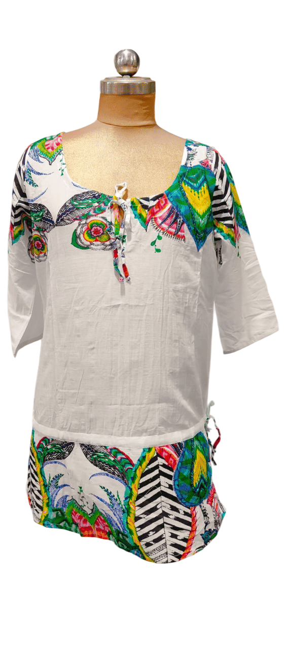CIEARO VINTAGE Women's Cotton Regular Top ( White ) CIEARO VINTAGE Women's Cotton Regular Top ( White )