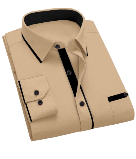     			DEVILFASHION Rayon Regular Fit Solids Full Sleeves Men's Casual Shirt - Gold ( Pack of 1 )