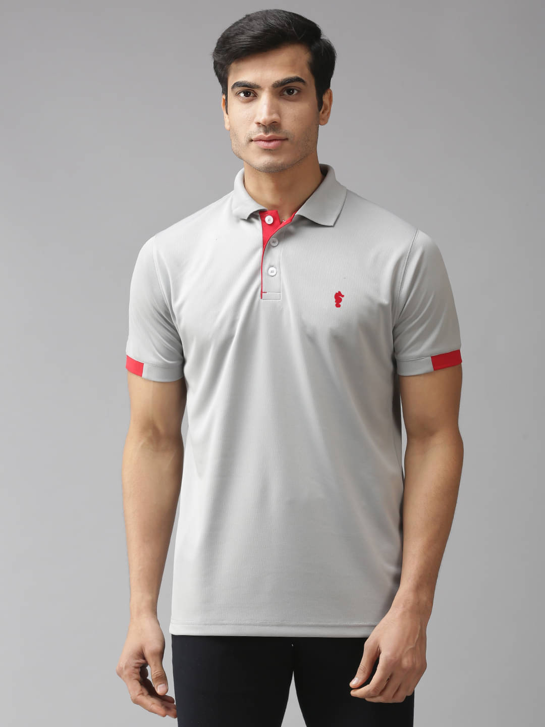     			EPPE Grey Polyester Regular Fit Men's Sports Polo T-Shirt ( Pack of 1 )