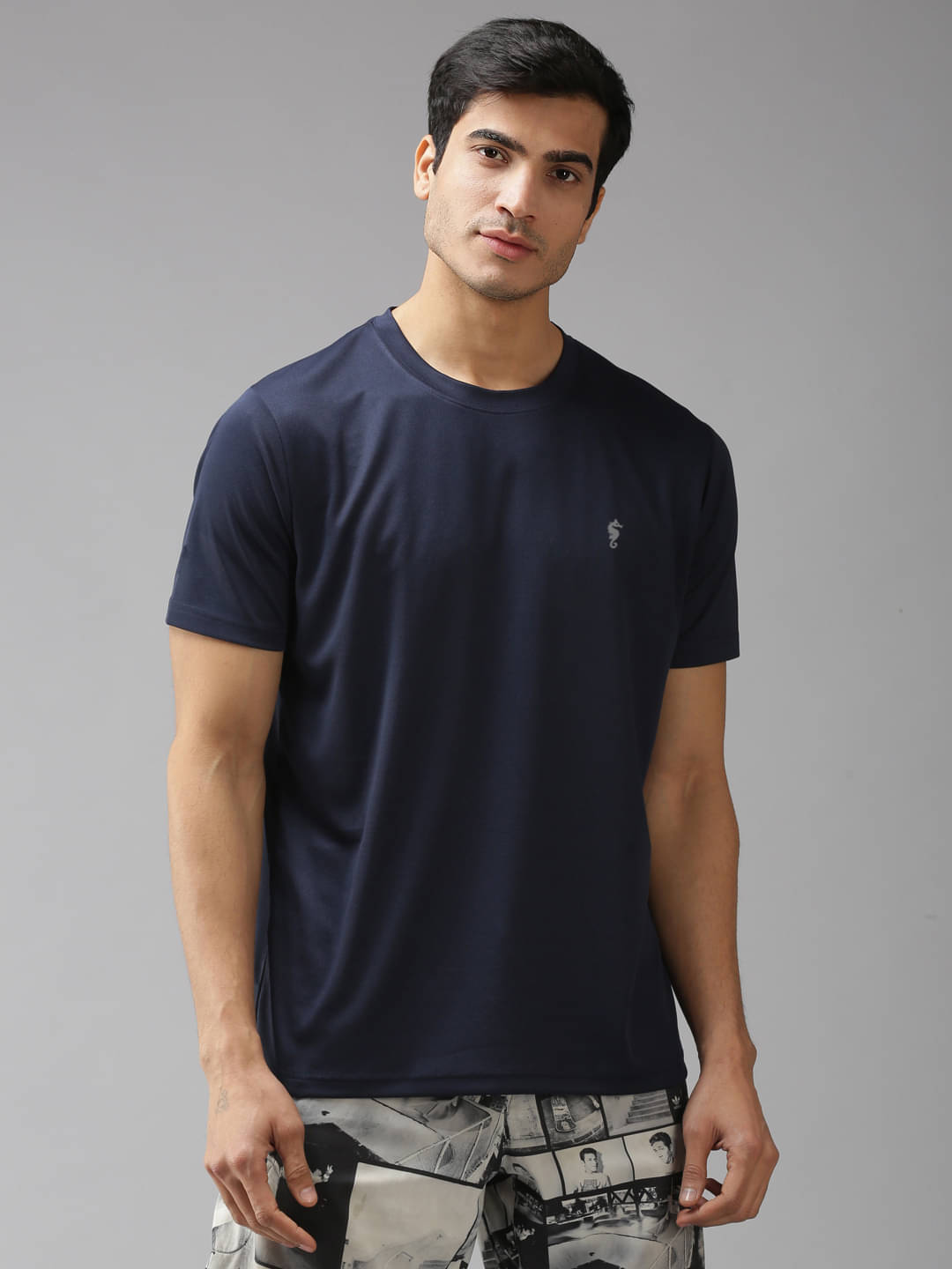     			EPPE Navy Polyester Regular Fit Men's Sports T-Shirt ( Pack of 1 )