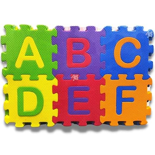     			FREEDY Interlocking Learning Alphabet and Number Mat for Kids  (36 Pieces)