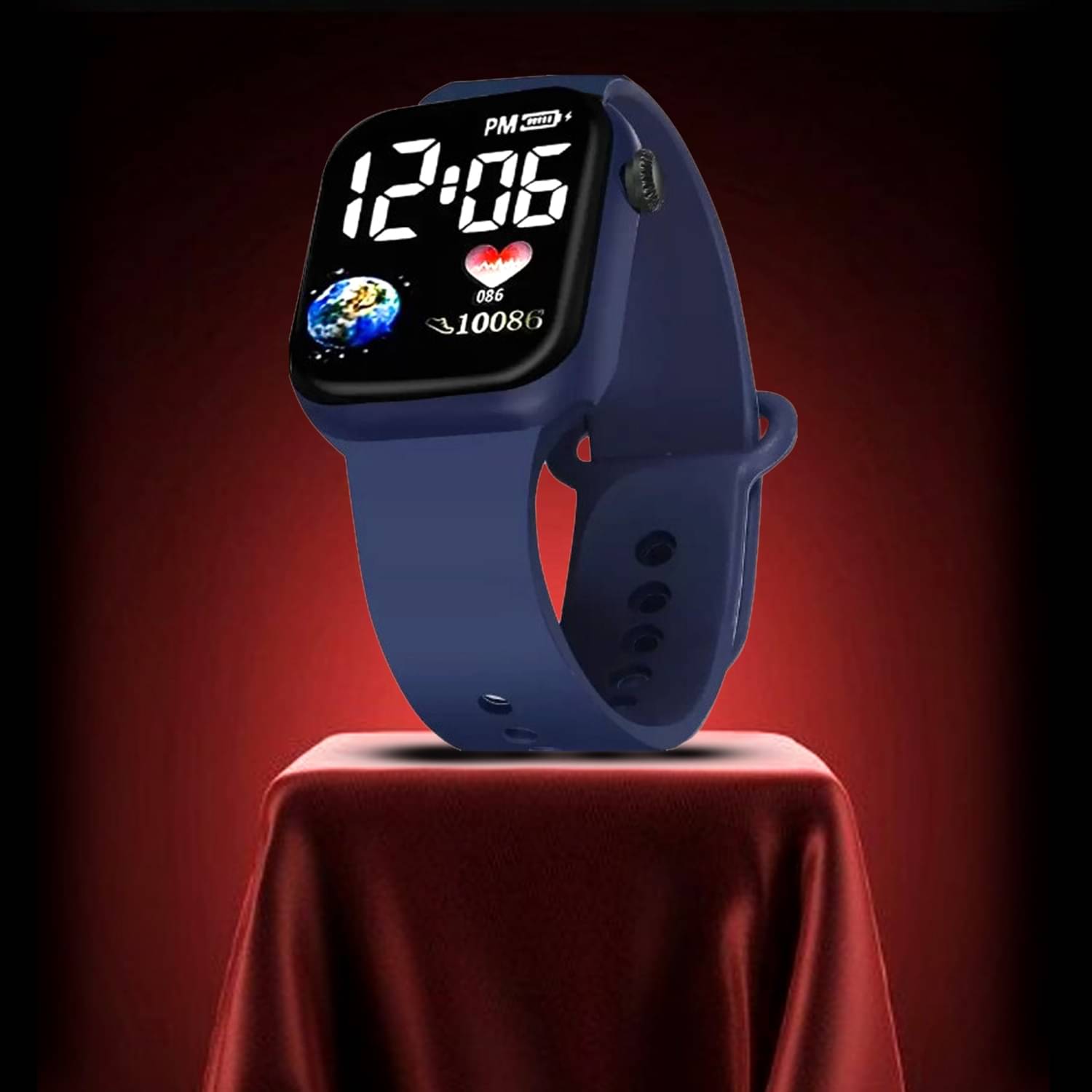     			Fadiso Fashion Blue Silicon Analog Men's Watch