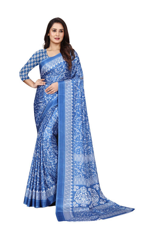 Fashion Studio Chiffon Printed Saree With Unstitched Blouse Piece ( Multicolor )     			Fashion Studio Chiffon Printed Saree With Unstitched Blouse Piece ( Multicolor )