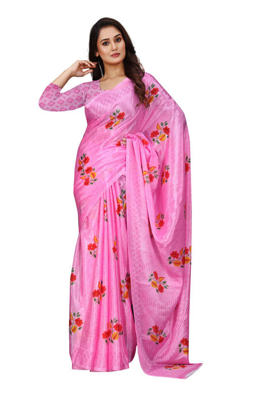 Fashion Studio Chiffon Printed Saree With Unstitched Blouse Piece ( Multicolor ) Fashion Studio Chiffon Printed Saree With Unstitched Blouse Piece ( Multicolor )