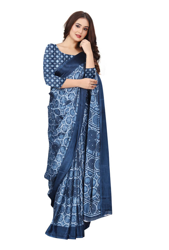 Fashion Studio Georgette Printed Saree With Unstitched Blouse Piece ( Multicolor ) Fashion Studio Georgette Printed Saree With Unstitched Blouse Piece ( Multicolor )