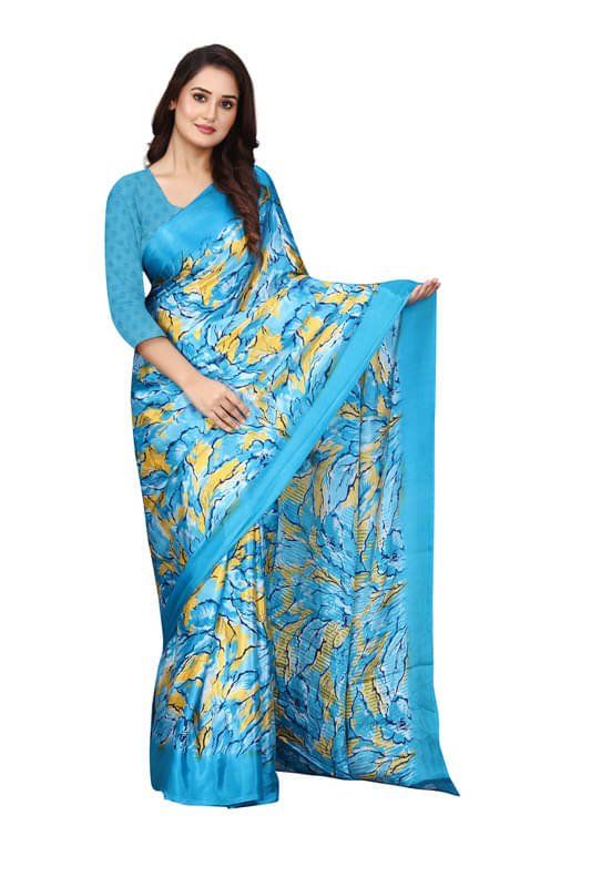 Fashion Studio Georgette Printed Saree With Unstitched Blouse Piece ( Multicolor )     			Fashion Studio Georgette Printed Saree With Unstitched Blouse Piece ( Multicolor )