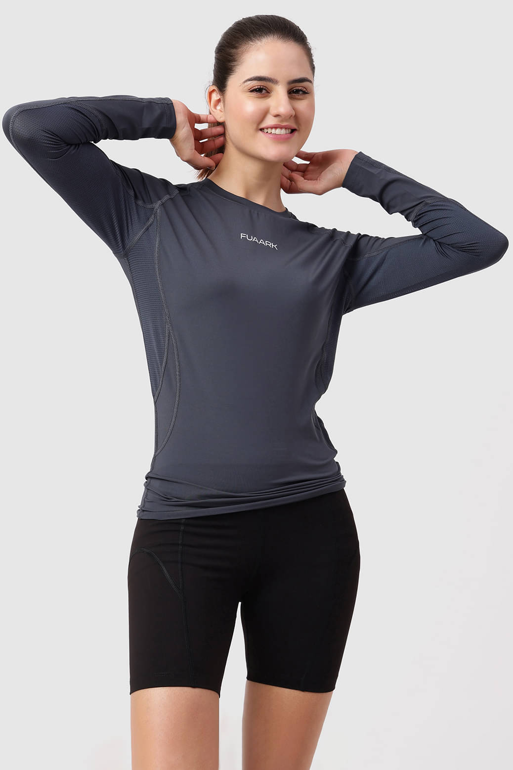     			Fuaark Grey Polyester Tees - Single