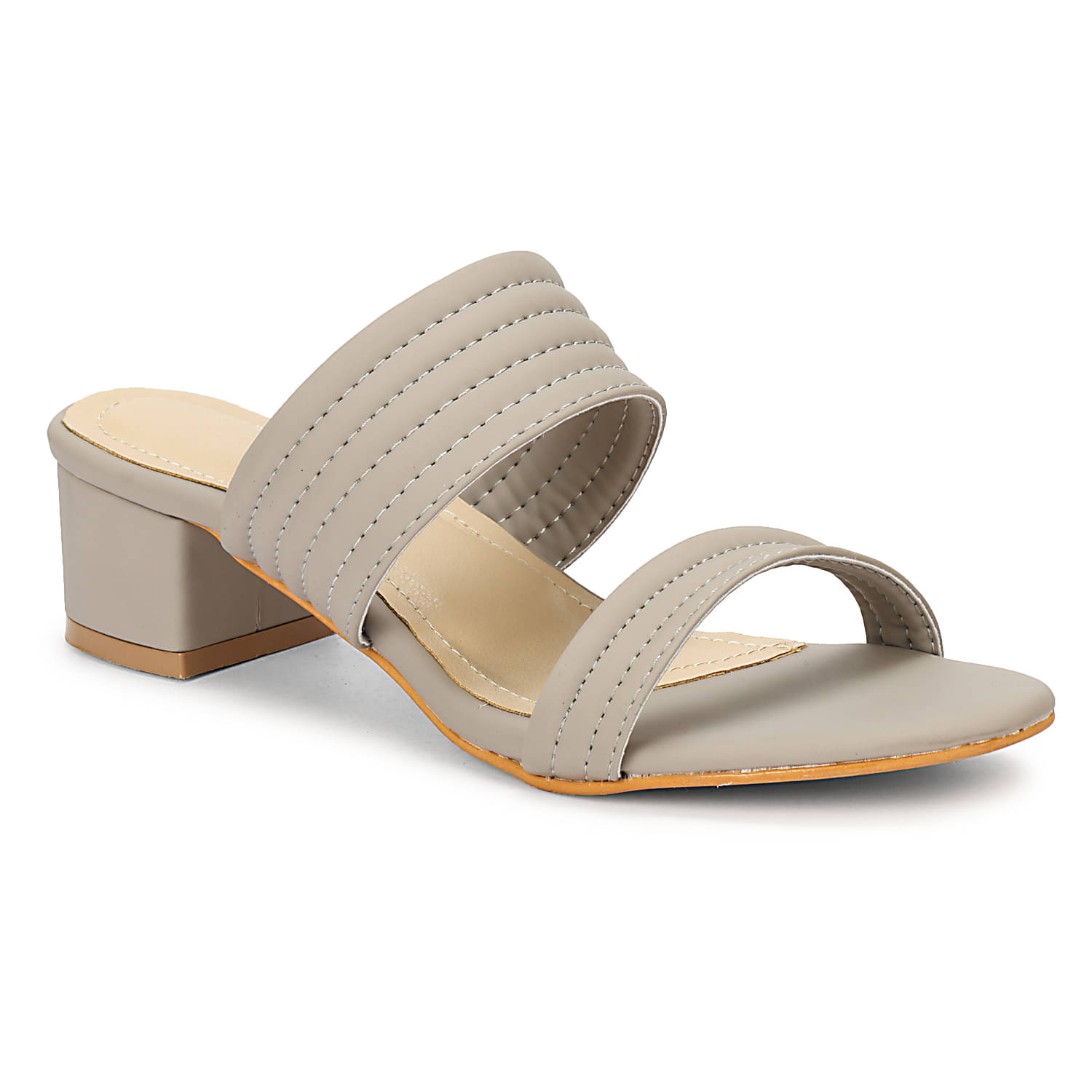     			Ishransh Khaki Women's Slip On Heels