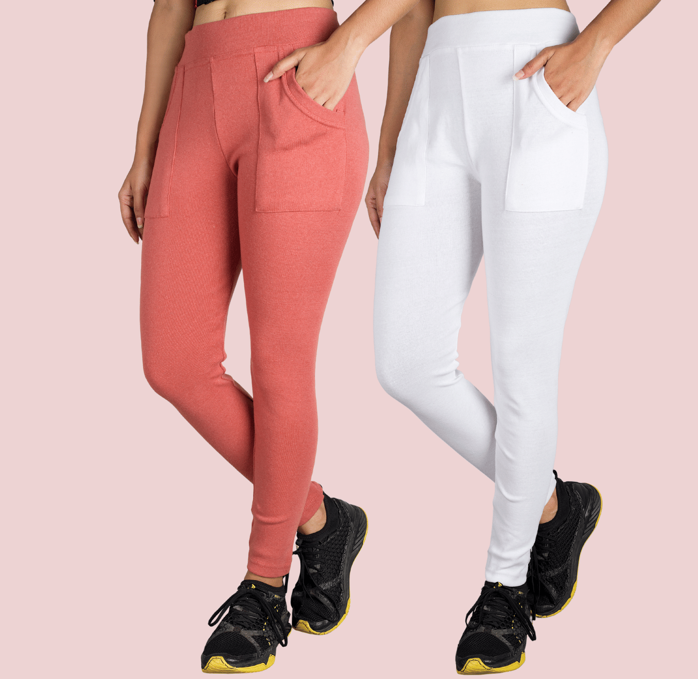     			KARARO - Cotton Blend Skinny Fit Khaki Women's Jeggings ( Pack of 2 )