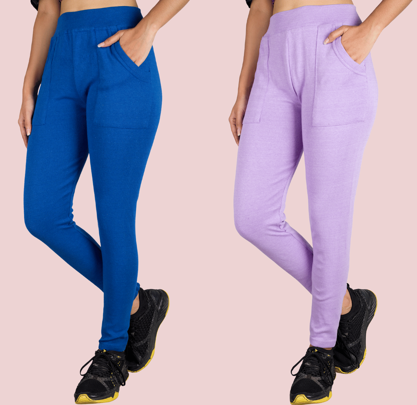     			KARARO - Cotton Blend Skinny Fit Blue Women's Jeggings ( Pack of 2 )