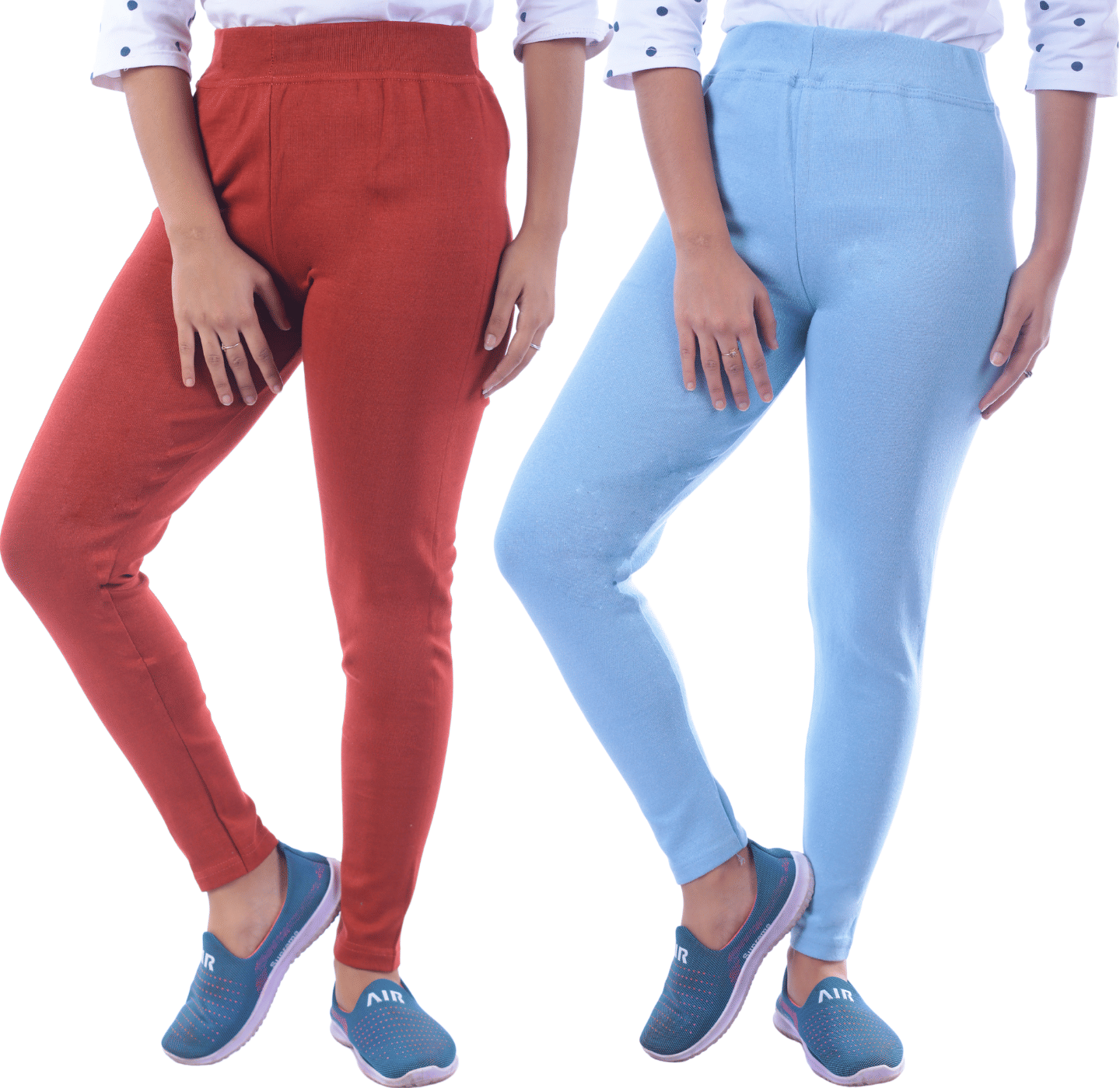     			KARARO - Cotton Blend Skinny Fit Maroon Women's Jeggings ( Pack of 2 )