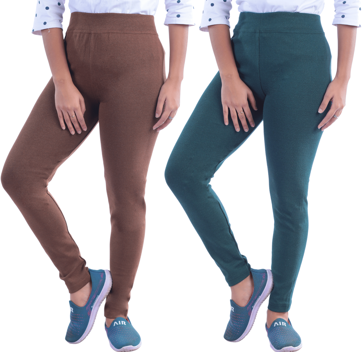     			KARARO - Cotton Blend Skinny Fit Rust Women's Jeggings ( Pack of 2 )