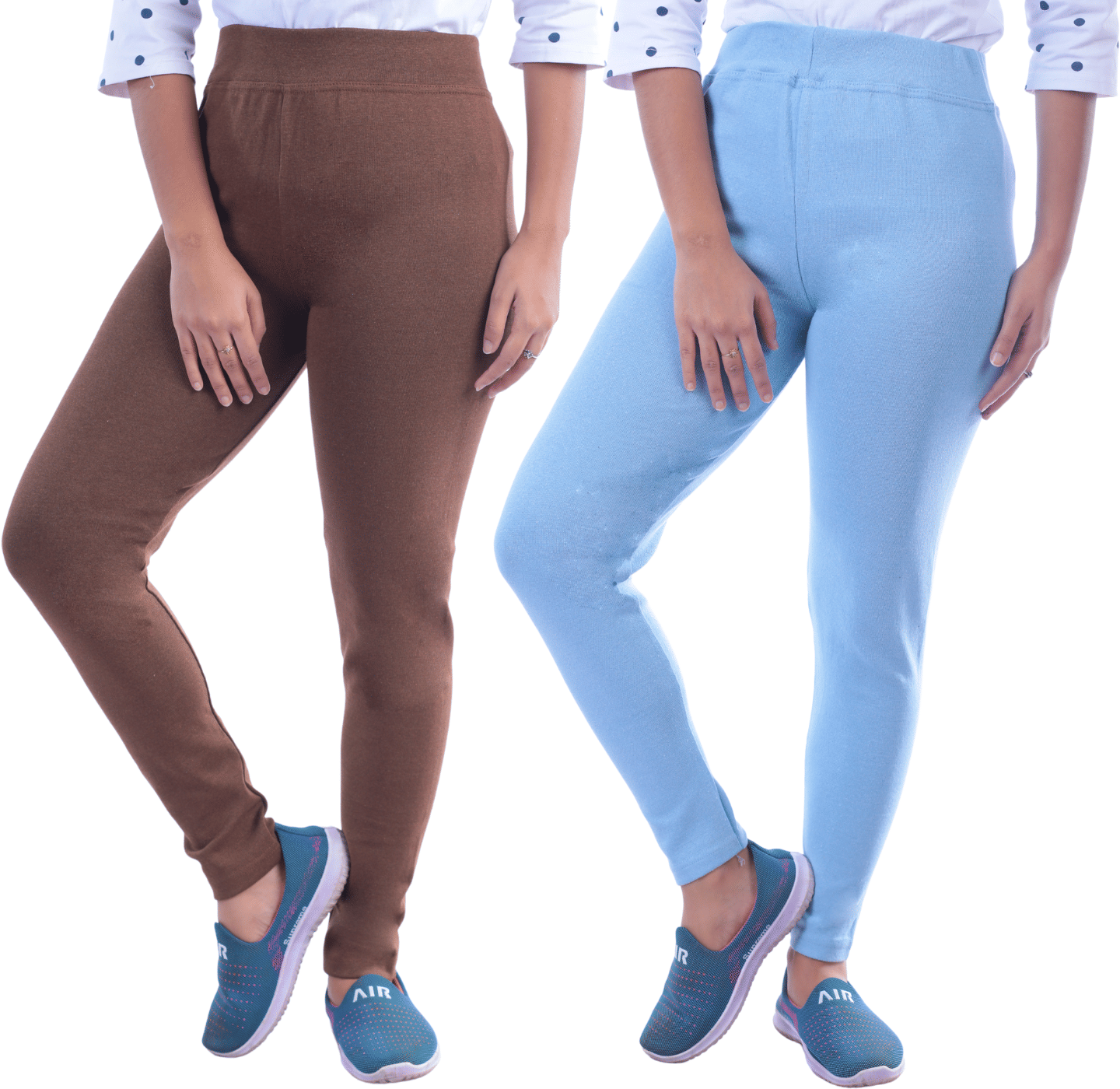     			KARARO - Cotton Blend Skinny Fit Rust Women's Jeggings ( Pack of 2 )