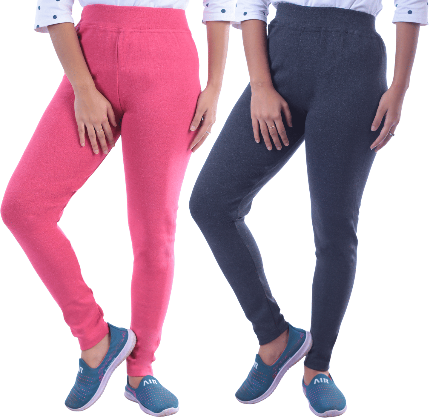     			KARARO - Cotton Blend Skinny Fit Rose Gold Women's Jeggings ( Pack of 2 )