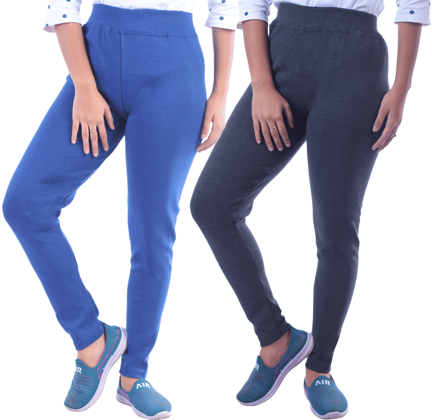     			KARARO - Cotton Blend Skinny Fit InkBlue Women's Jeggings ( Pack of 2 )