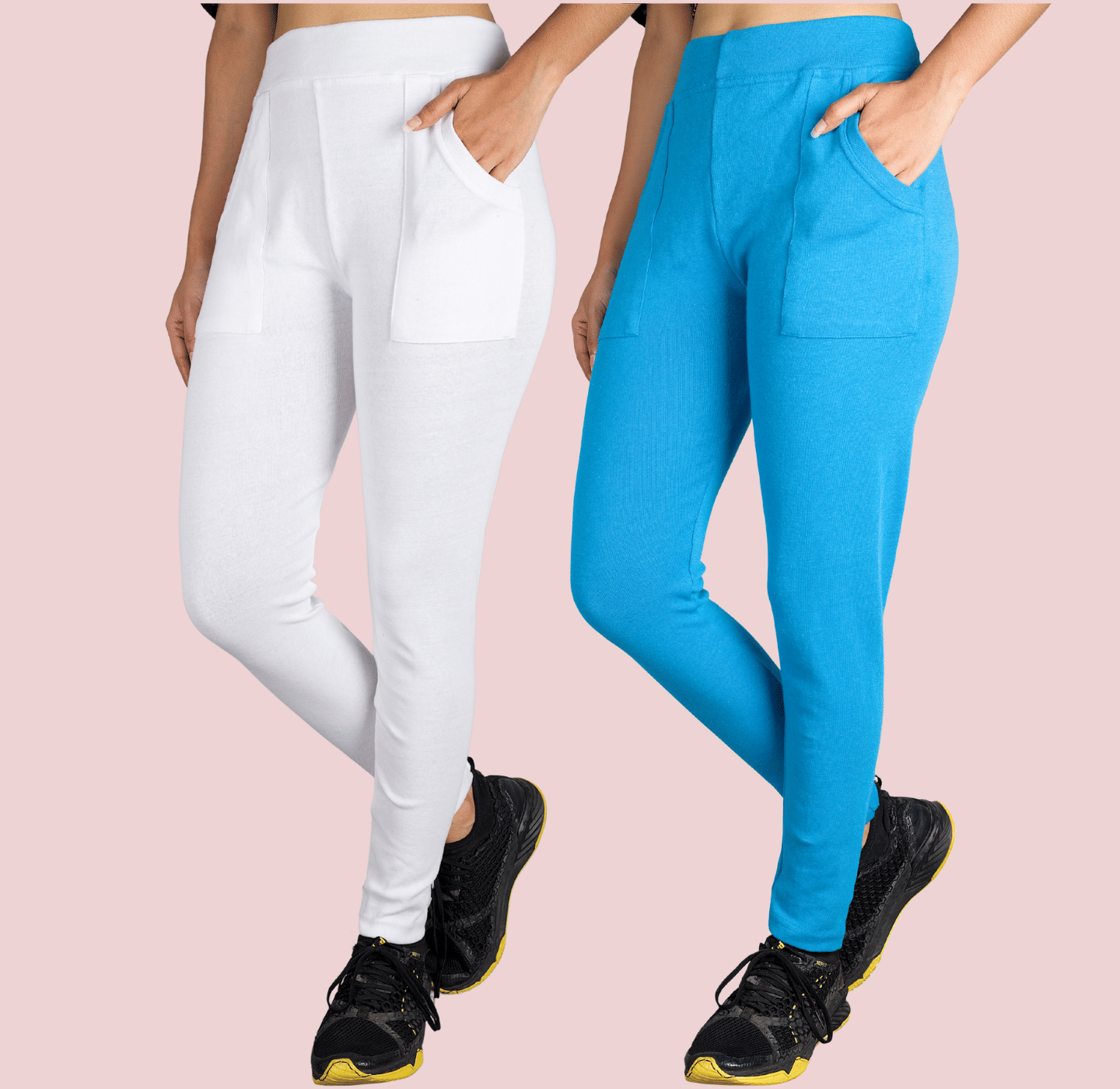     			KARARO - Cotton Skinny Fit White Women's Jeggings ( Pack of 2 )