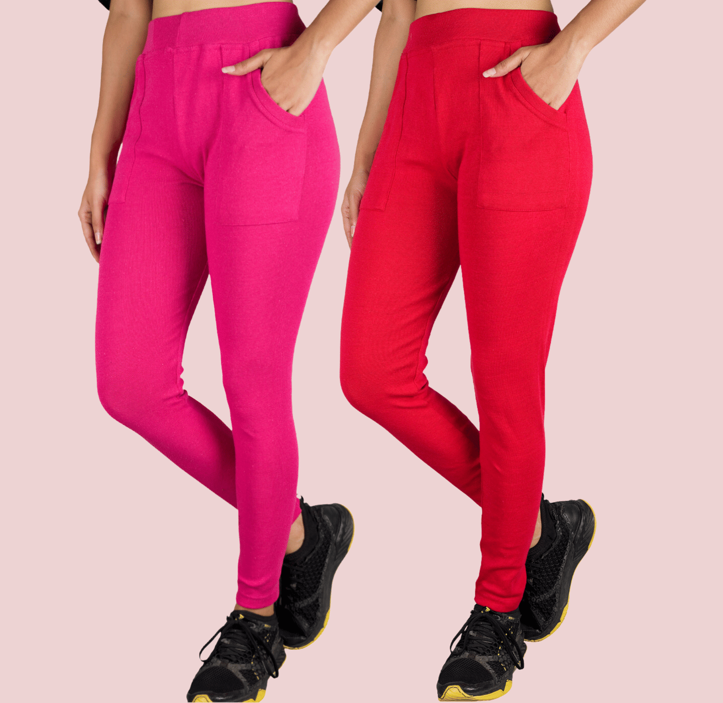     			KARARO JEGGINGS - Cotton Blend Skinny Fit Rose Gold Women's Jeggings ( Pack of 2 )
