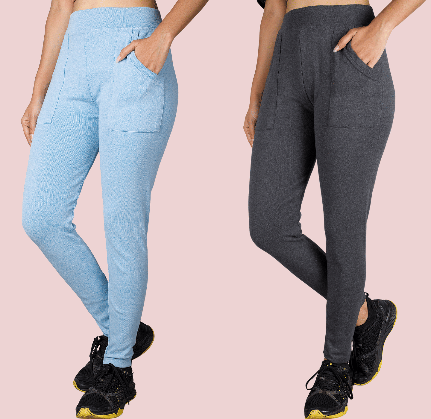     			KARARO JEGGINGS - Cotton Blend Skinny Fit Light Blue Women's Jeggings ( Pack of 2 )