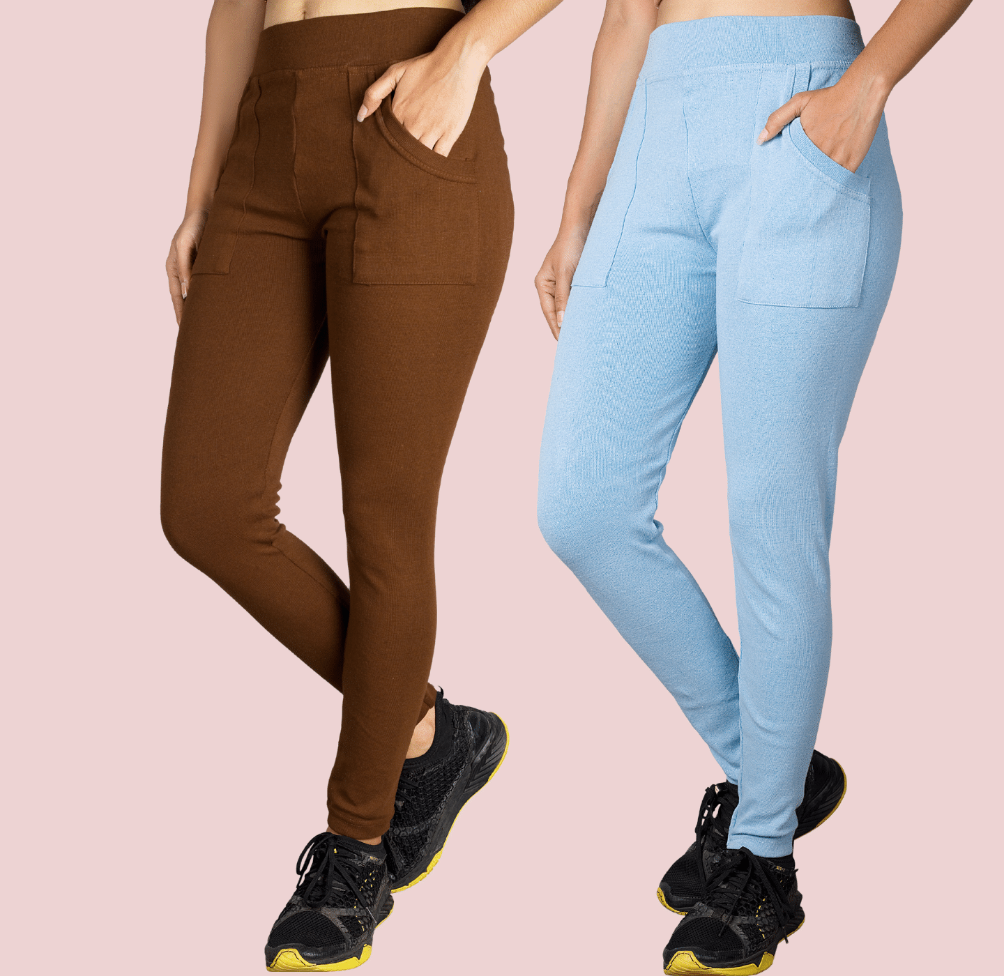     			KARARO JEGGINGS - Cotton Blend Skinny Fit Rust Women's Jeggings ( Pack of 2 )