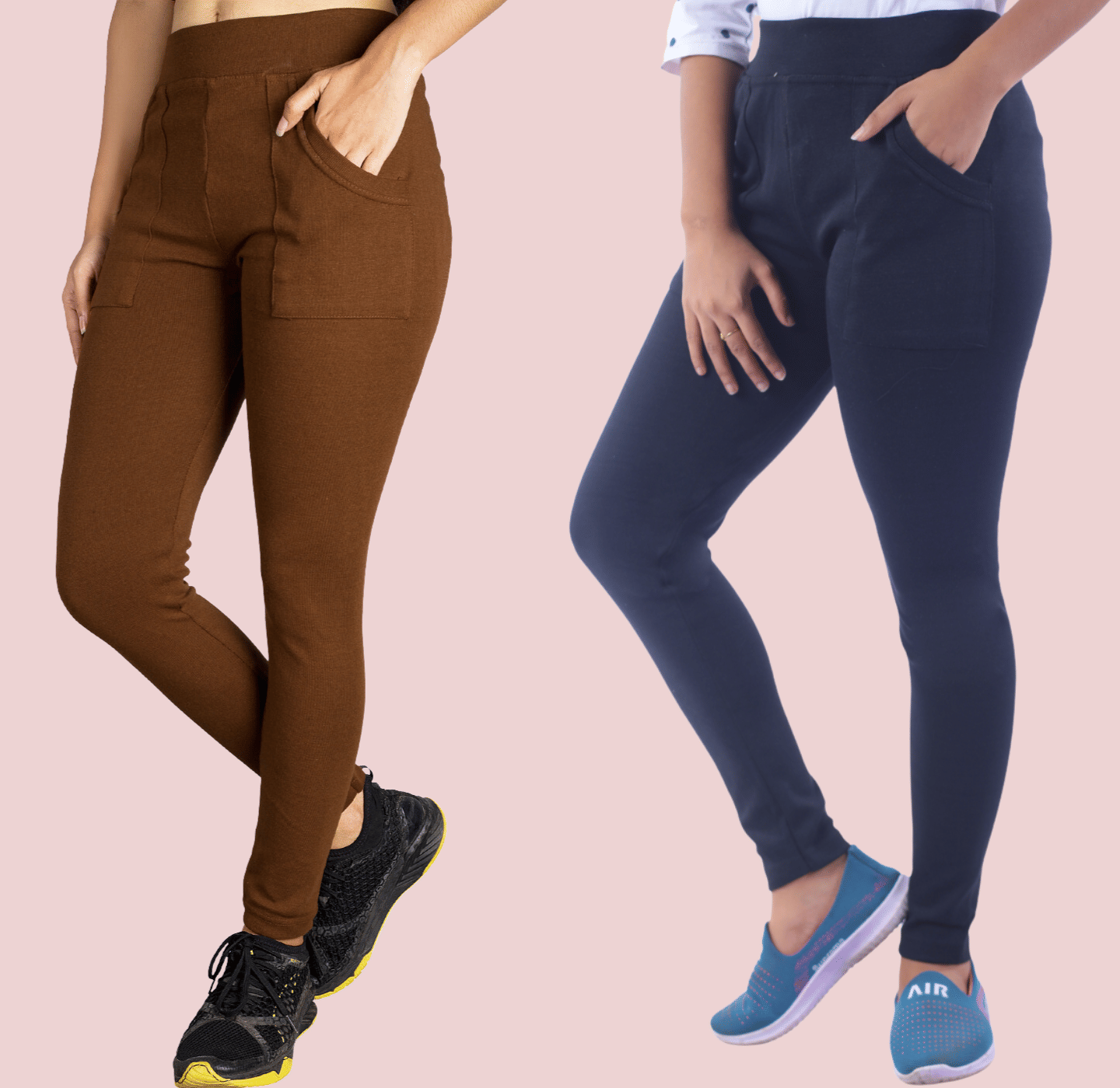     			KARARO JEGGINGS - Cotton Blend Skinny Fit Rust Women's Jeggings ( Pack of 2 )